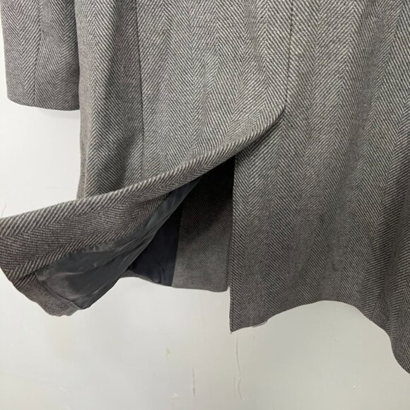 Lauren Ralph Lauren Gray Wool Blend Herringbone Coat Size 4 - Picture 5 of 5